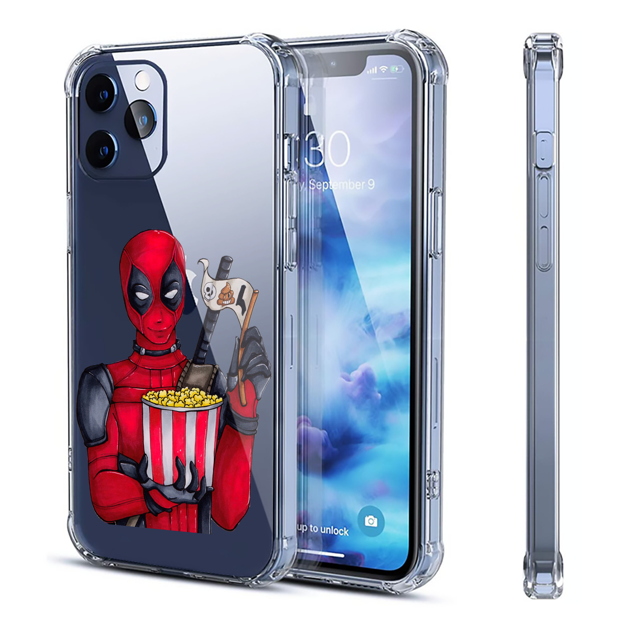 （画像用） Deadpool デッドプール 【iPhone 12シリーズ対応】透明スマホケース（クリアソフトケース）